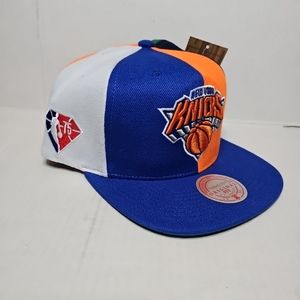 New York Knicks Mitchell & Ness NBA 75th Anniversary What The? Snapback Hat Cap